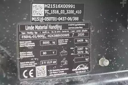 Elektromos 4 kerekű 2020  Linde E50HL-01/600 (4)