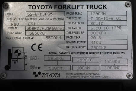 Chariots élévateurs diesel 2018  Toyota 52-8FDJF35 (4)