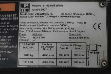 Elektro 3 Rad 2007  Hyster J1.60XMT (4)