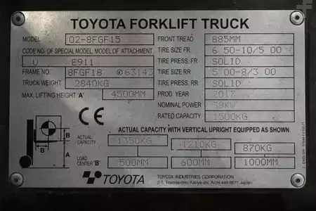 Gas truck 2017  Toyota 02-8FGF15 (4)