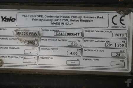 Nízkozdvižný vozík 2019  Yale MP20X (4)