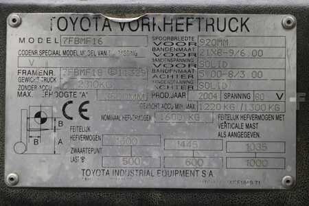 Elektrisk- 4 hjul 2004  Toyota 7FBMF16 (4)