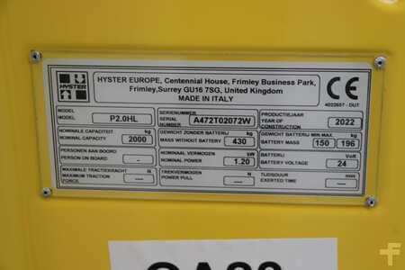 Lavtløftende truck 2022  Hyster P2.0HL (4)