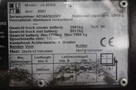 Elektromos 4 kerekű 2001  Hyster J3.20XM (4)