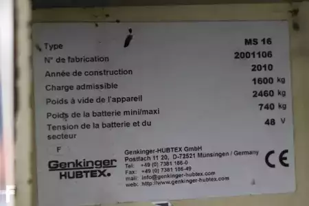 Čtyřcestný vysokozdvižný vozík 2010  HUBTEX MS 16 (4)