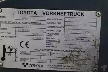 El truck - 3 hjulet 2015  Toyota 8FBET20 (4)