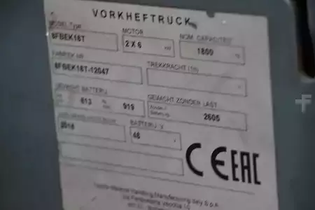 El truck - 3 hjulet 2018  Toyota 8FBEK18T (4)