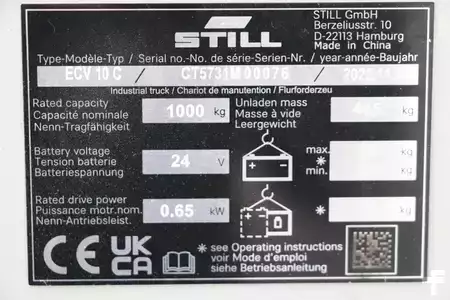 Wózek wysokiego podnoszenia 2023  Still ECV 10 C (4)