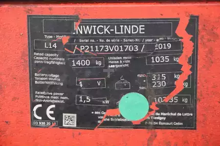 Pallet Stackers 2019  Linde L14 (4)