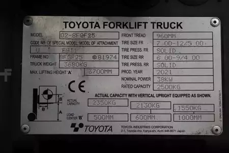 Treibgasstapler 2021  Toyota 02-8FGF25 (4)