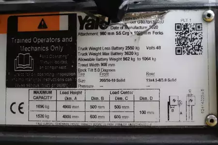 El truck - 3 hjulet 2020  Yale ERP18VT (4)