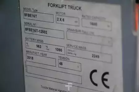 Chariots électriques à 3 roues 2018  Toyota 8FBE16T (4)