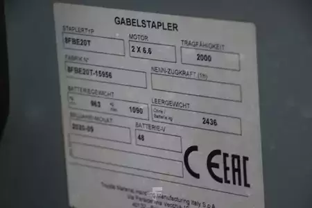 Eléctrico - 3 rodas 2020  Toyota 8FBE20T (4)