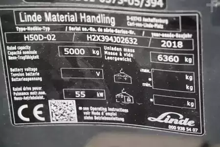 Carretilla elevadora diésel 2018  Linde H50D-02 (4)