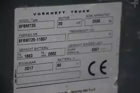 Elektryczne 4-kołowe 2017  Toyota 8FBMT25 (4)