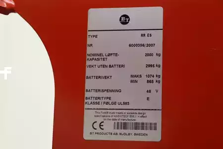 Schubmaststapler 2007  BT RR E5 (4)