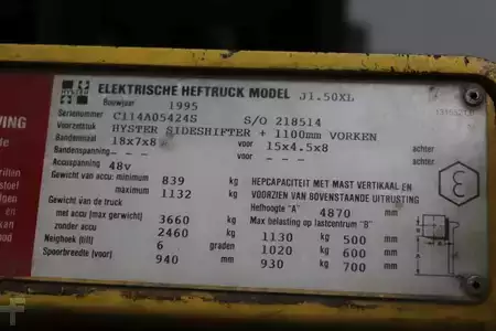 Chariots électriques à 4 roues 1995  Hyster J1.50XL (4)