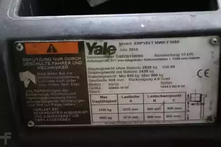 Elektromos 3 kerekű 2018  Yale ERP18VT (2)