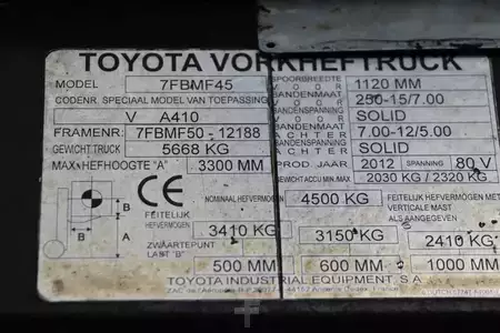 Elektryczne 4-kołowe 2012  Toyota 7FBMF45 (4)