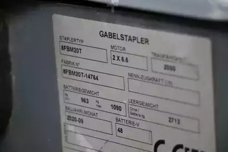 Elektryczne 4-kołowe 2020  Toyota 8FBM20T (4)