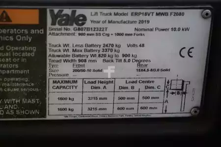 Carrelli elettrici 3 ruote 2019  Yale ERP18VT (4)