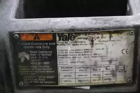 Elektromos 3 kerekű 2018  Yale ERP20VT (4)