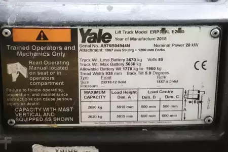 Sähkö - 4 pyör 2015  Yale ERP35VL (4)