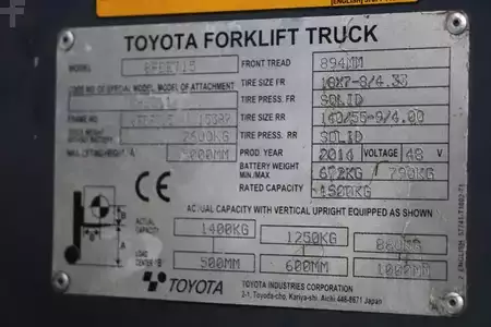 El Truck - 3-hjul 2014  Toyota 8FBET15 (4)