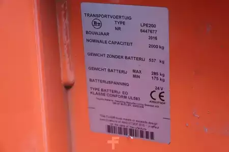 Transpalettes électriques 2016  BT LPE200 (3)