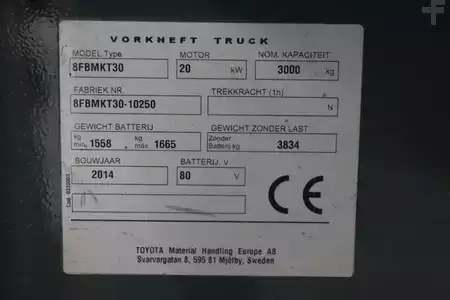Sähkö - 4 pyör 2014  Toyota 8FBMKT30 (4)