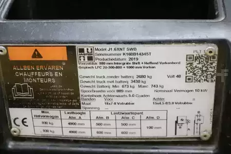 Elektro tříkolové VZV 2019  Hyster J1.6XNT (2)