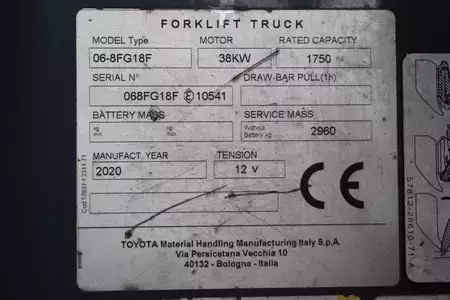 LPG Forklifts 2020  Toyota 06-8FG18F (4)