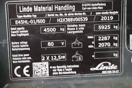 Carrelli elettrici 4 ruote 2019  Linde E45HL-01/600 (4)