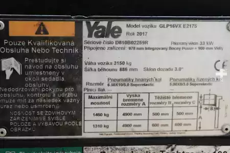 Wózki gazowe 2017  Yale GLP16VX (4)