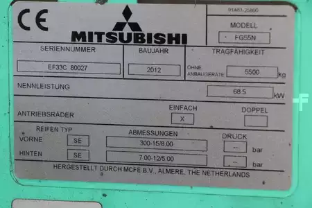 Chariots élévateurs GPL 2012  Mitsubishi FG55N (4)