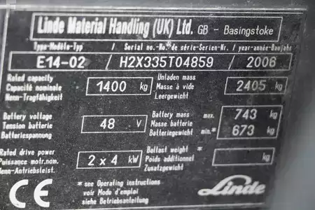 Elektro tříkolové VZV 2006  Linde E14-02 (2)