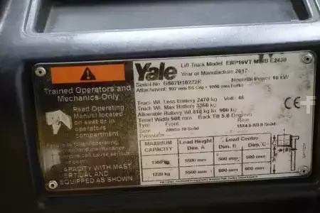 3-wiel elektrische heftrucks 2017  Yale ERP16VT (4)