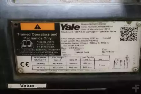 Elektryczne 4-kołowe 2019  Yale ERP30VL (4)
