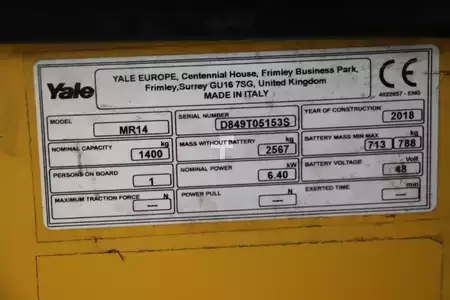 Reachtrucks 2018  Yale MR14 (4)