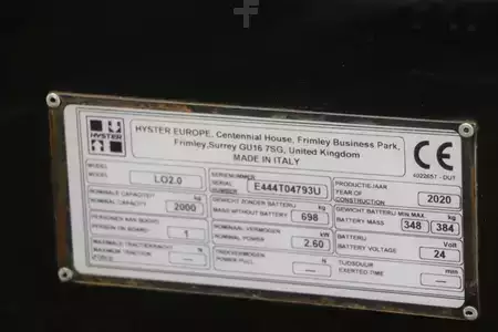 Horizontální vychystávací vozík 2020  Hyster LO2.0 (4)