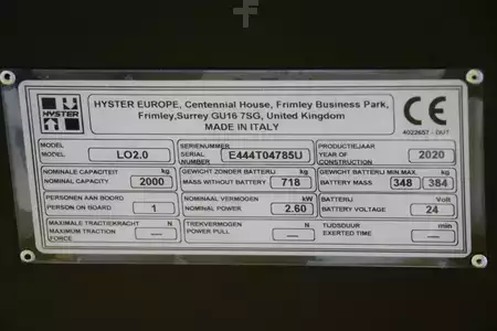 Horizontální vychystávací vozík 2020  Hyster LO2.0 (4)