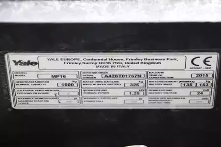 Transpallet elettrici 2015  Yale MP16 (4)