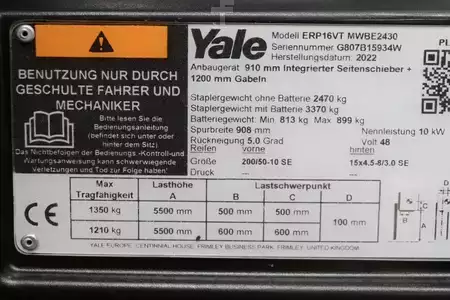 Elektryczne 3-kołowe 2022  Yale ERP16VT (4)