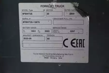 Carrelli elettrici 4 ruote 2020  Toyota 8FBMT25 (4)