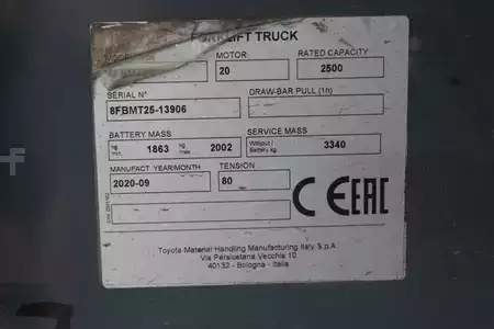 Eléctrico - 4 rodas 2020  Toyota 8FBMT25 (4)