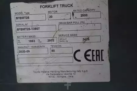 Eléctrico - 4 rodas 2020  Toyota 8FBMT25 (4)