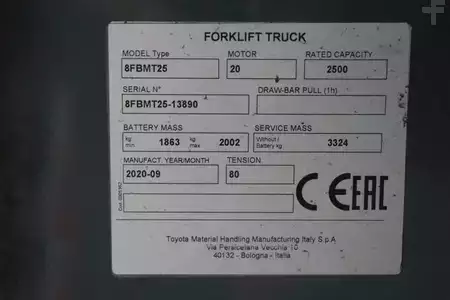 Carrelli elettrici 4 ruote 2020  Toyota 8FBMT25 (4)