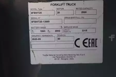 Eléctrico - 4 rodas 2020  Toyota 8FBMT25 (4)