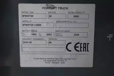 Carrelli elettrici 4 ruote 2020  Toyota 8FBMT25 (4)