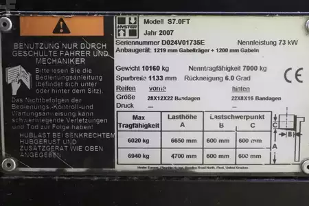 Wózki gazowe 2007  Hyster S7.0FT (4)